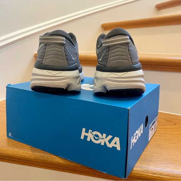 NWT Hoka Bondi 7 Wild Dove Grey / Dark Shadow Hoka One One - Picture 9 of 14